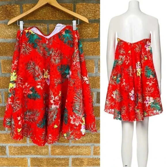 Caroline Constas Embroidered Bustier Dress xs - Picture 2 of 12